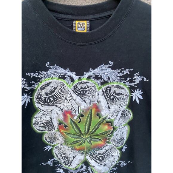 Vintage Weed T Shirt Size 2XL Black Made In USA Cannabis 420 - Picture 5 of 12